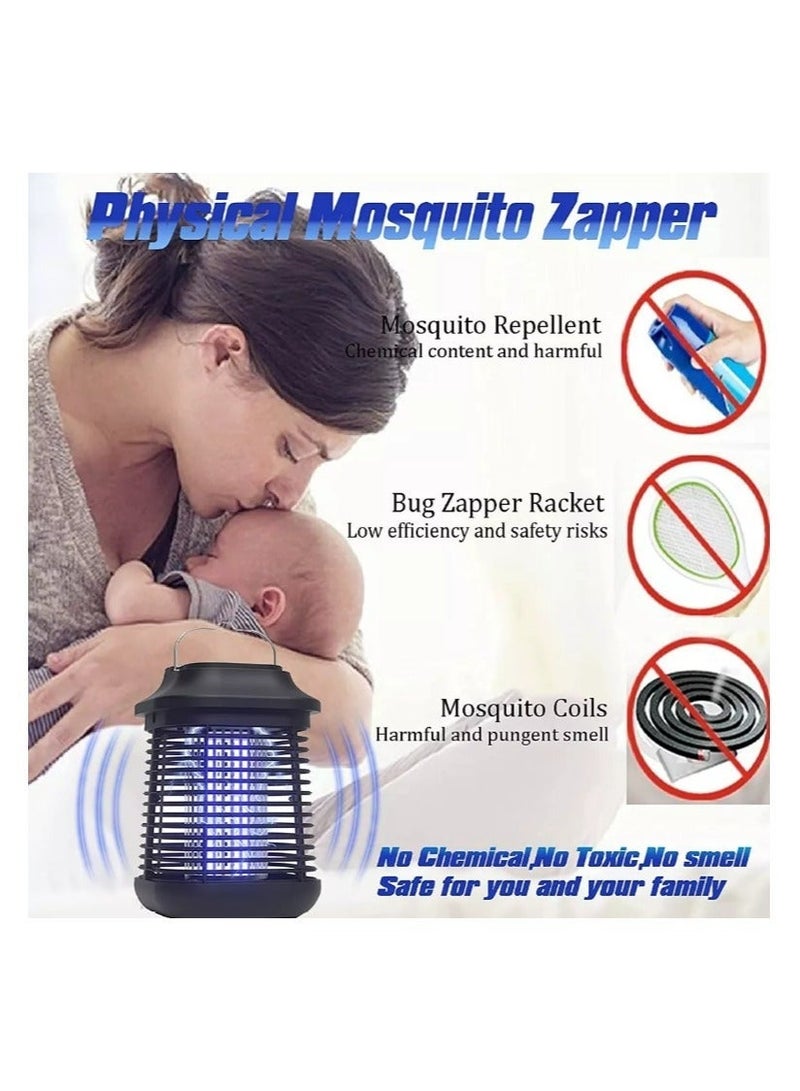 كينجمازي ترقية Bug Zapper ، 4200v قاتل الحشرات الطائرة ، قاتل البعوض مع مصباح بديل واحد ، سلك تمديد بطول 3 أمتار ومفتاح ، مصيدة البعوض الإلكترونية للمنزل ، مناسبة للحديقة في الأماكن الخارجية والداخلية - Image 4